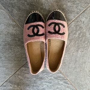 Chanel CC espadrilles light pink
